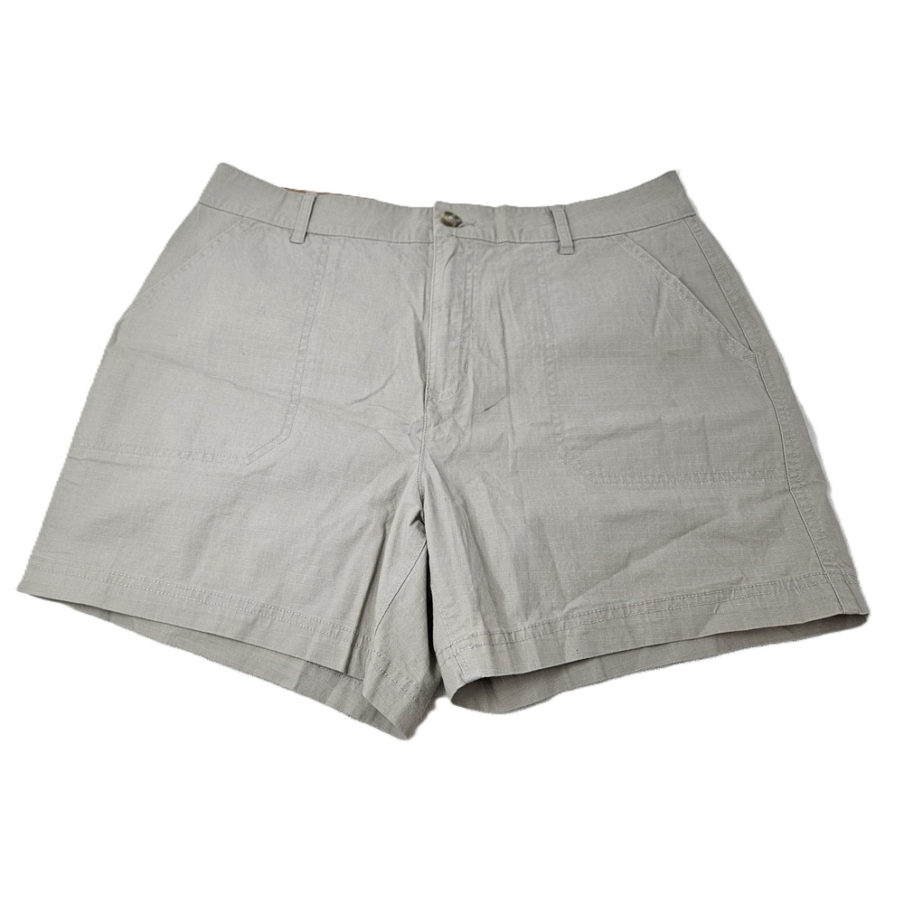 Eddie Bauer Ripstop Shorts, Women's Size 12, 4 Pocket, Tan, 5" Inseam, NEW/BLEM